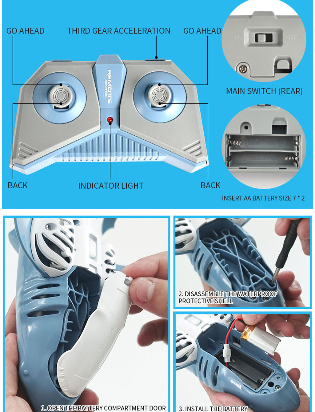 Peixe à Prova Simulação Tubarão Brinquedo Nadar Dwaterproof Água Controle Remoto Elétrico Robô Piscina Banheiro Crianças Brinquedos Presente 2.4g rc 7 High Quality Brinquedos e hobbies