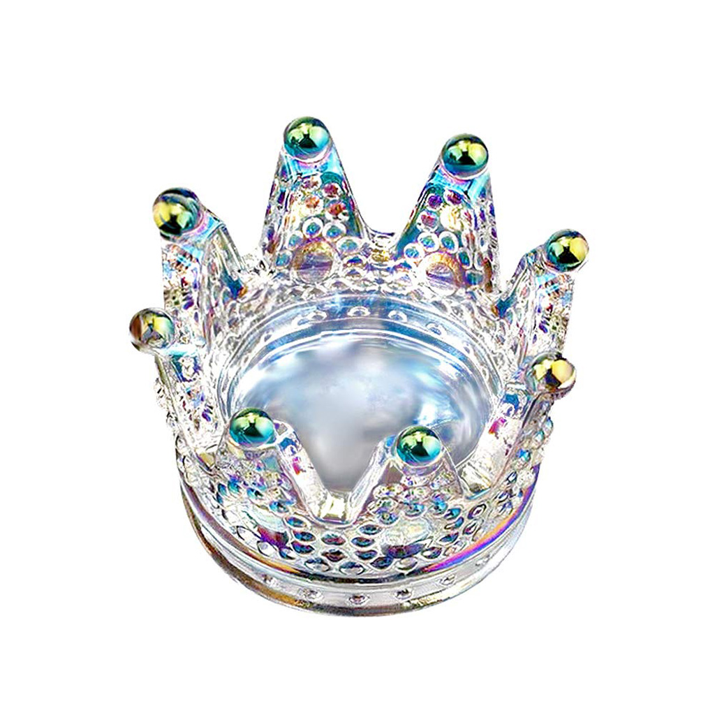 2-in-1 Nail Pen Holder and Mini Crown Nail Art Liquid Powder Dappen Dish for