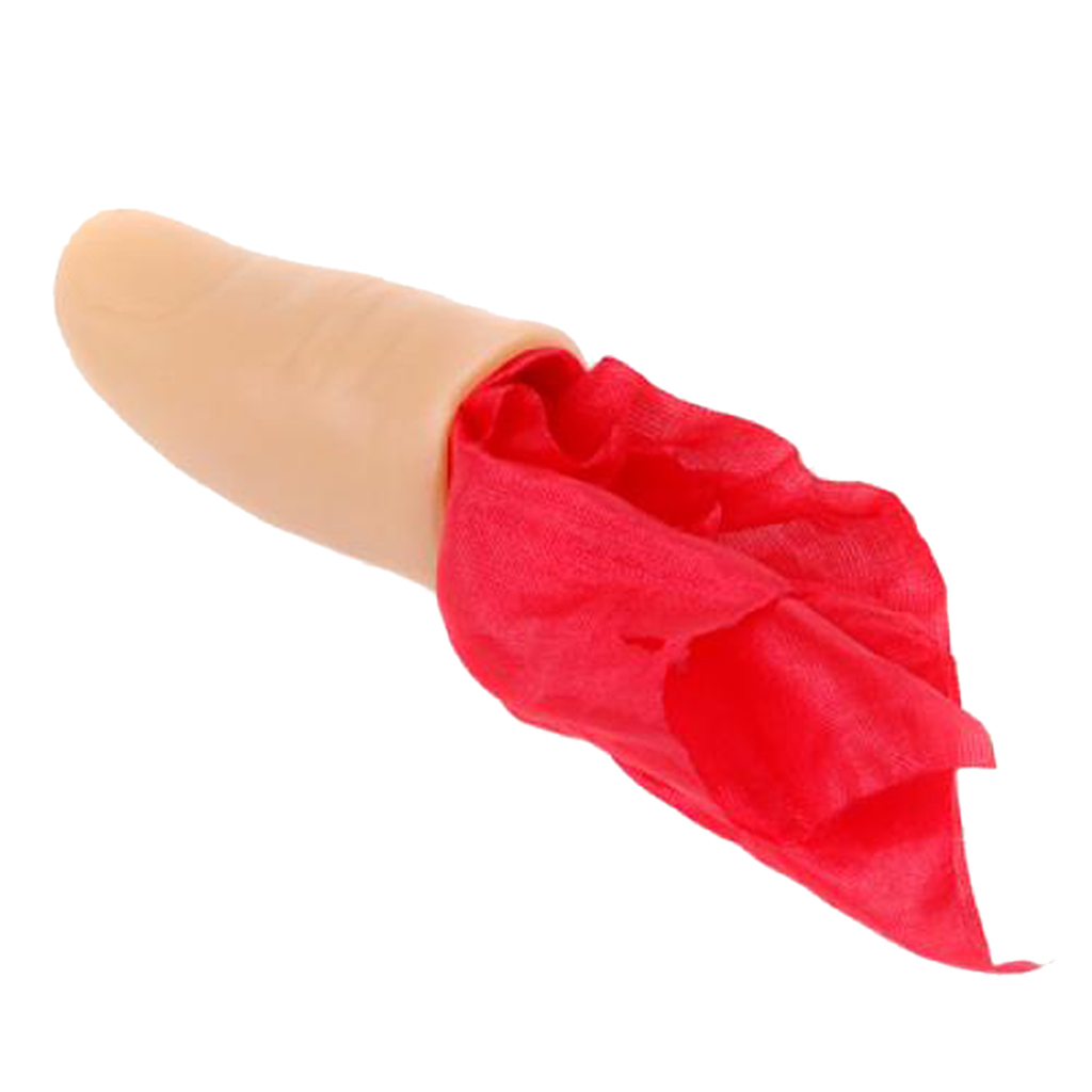 Funny Silk  Magic Toy Trick Magician Props Realistic Thumb Tip Flesh Color