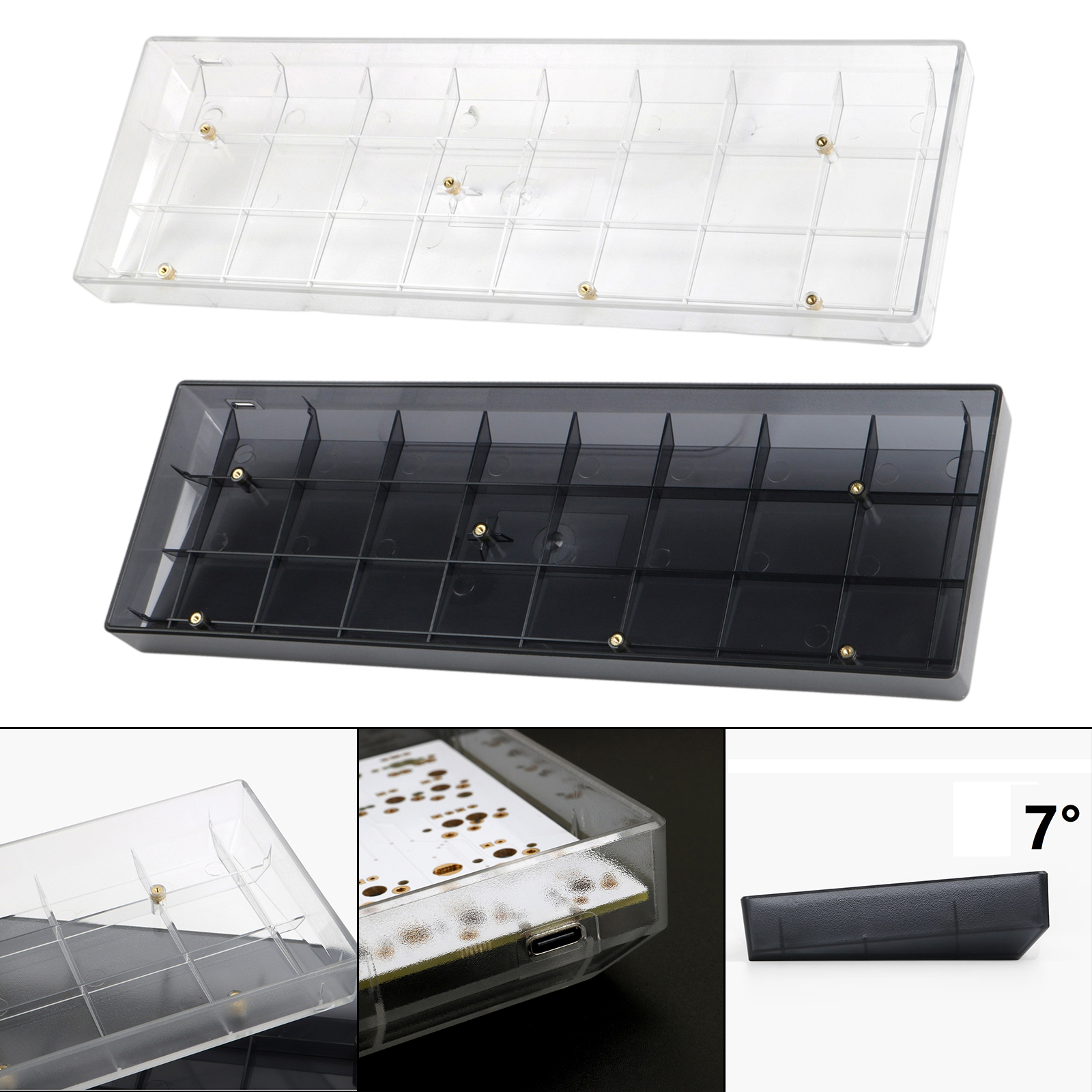 Keyboard Case Plastic Shell for 65% DIY XD68 GK68 , Lightweight Durable