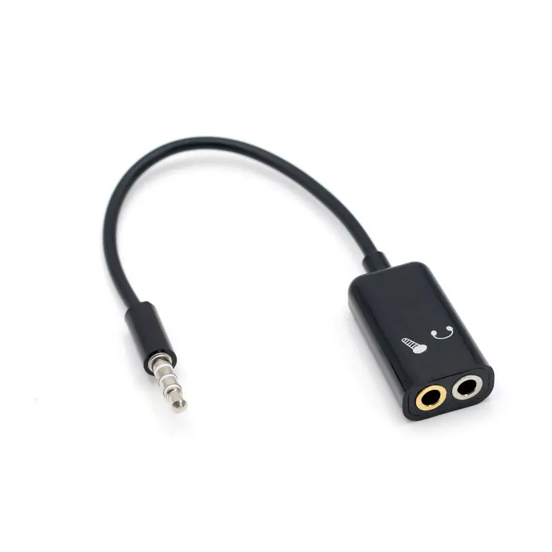 3.5mm Stereo Audio Male to Earphone Headset + Microphone Splitter Adapter Description Image.This Product Can Be Found With The Tag Names Computer Cables Connecting, Computer Peripherals, PC Hardware Cables Adapters, Splitter headphone adapter