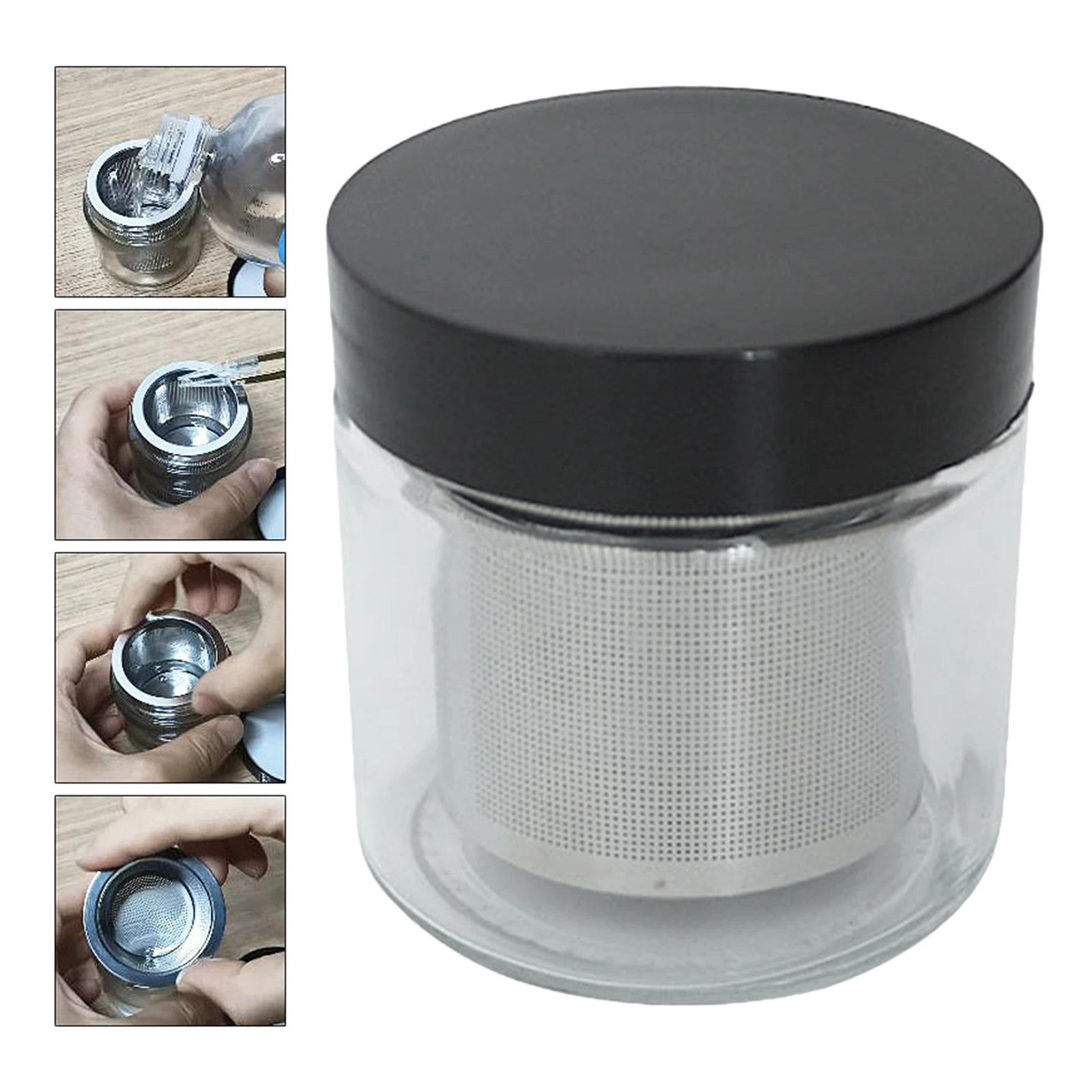 Glass Diamond Washing Cup Jewellery Gemstone Cleaning Jar Watchmaker Watch Parts Washing Tool Alcohol Washer