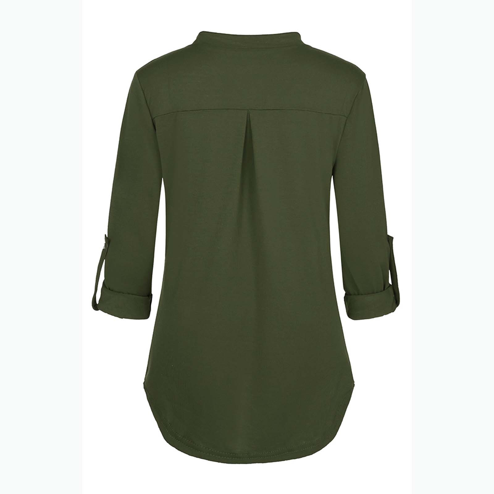 Camisa de Maternidade Roupa de Cor Sólida com Mangas Camiseta para Mulher Nova Compridas Grávida Roupa Amamentadora 36 Blusas & Camisas