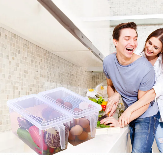 Acheter Conteneurs économiseurs de produits pour réfrigérateur, stockage de  fruits et légumes, 3 pièces empilables, organisateur de réfrigérateur,  panier de conservation de la fraîcheur