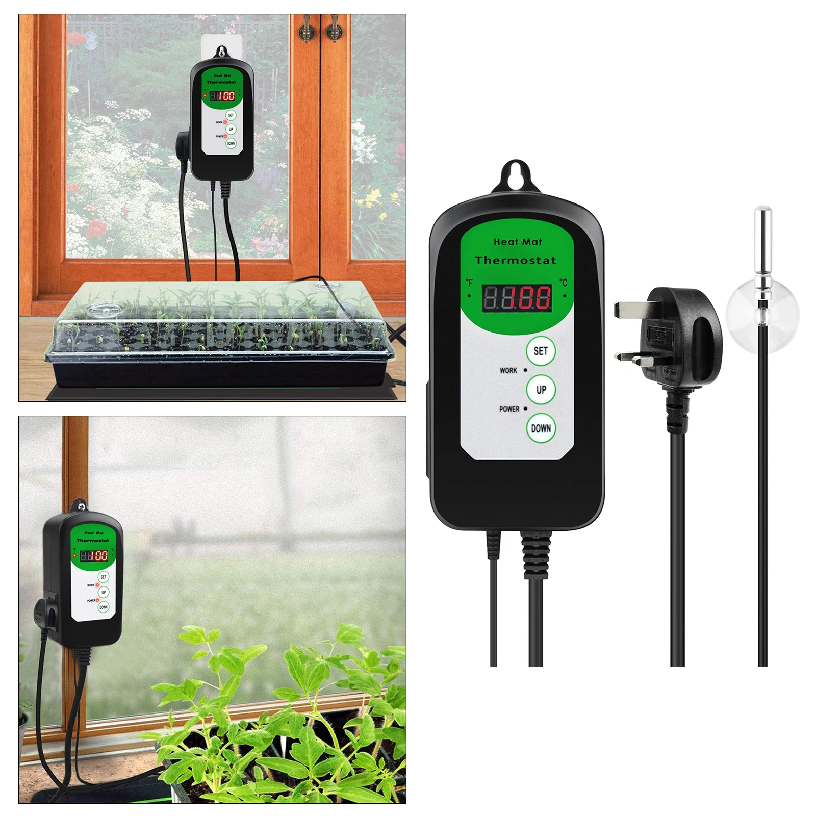 240V 1000W Aquarium Thermostat Controller for Plants Germination Reptiles