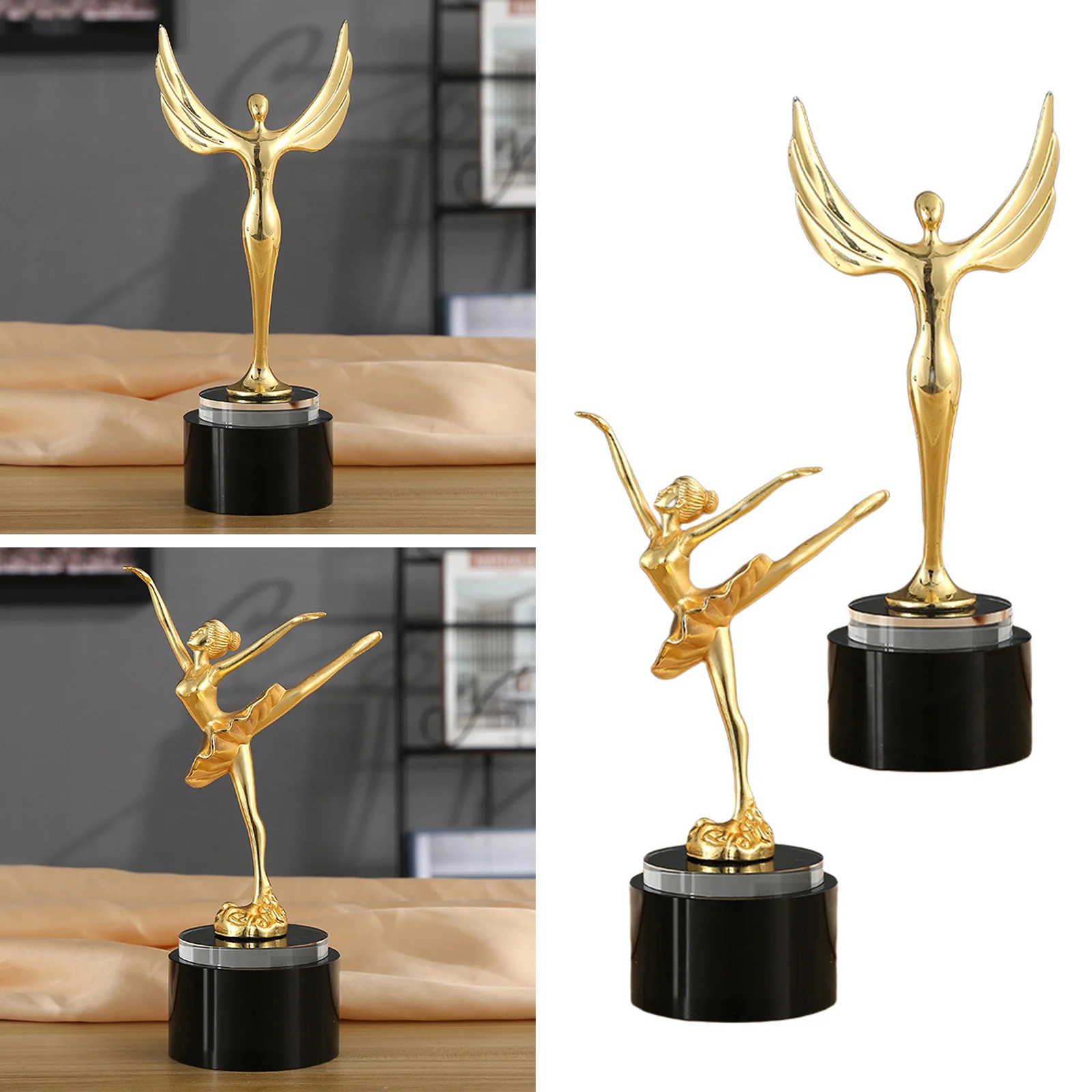 Trophy Awards Crystal Gold-Plated- Sport Competition Craft Souvenirs