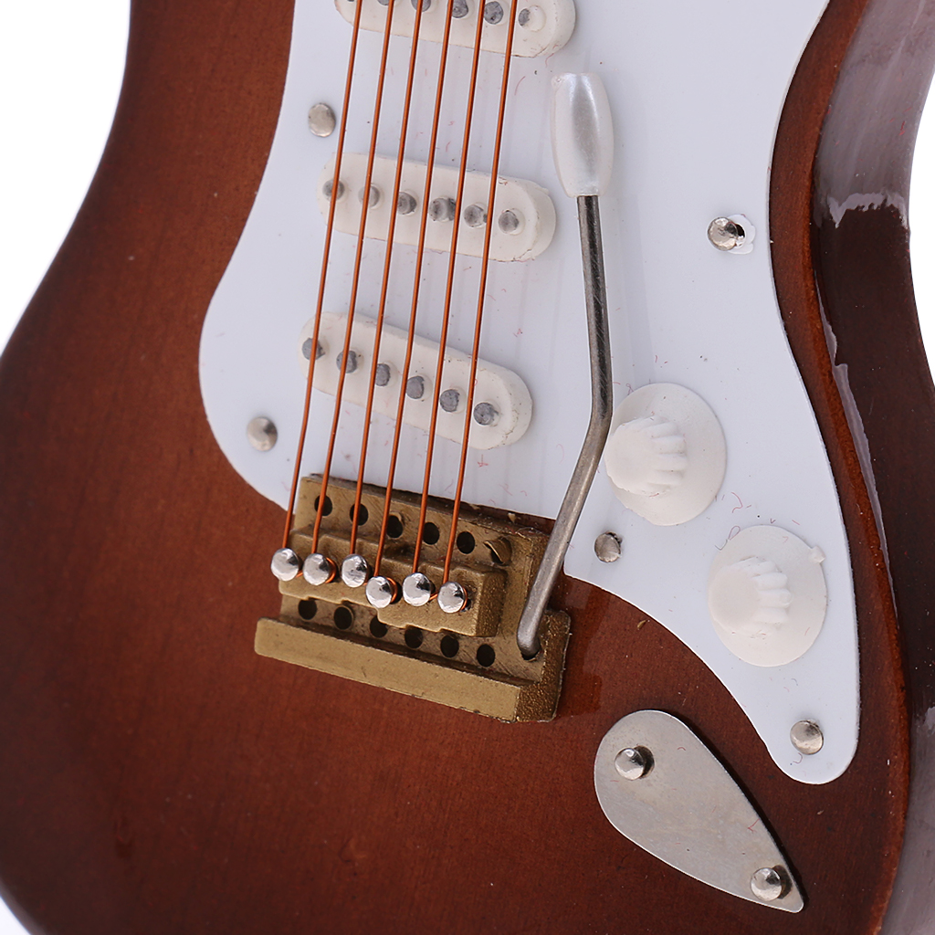 MagiDeal 1/6 Scale Wood Electric Guitar Model for 12 Inch Action Figure Accessory Kids Toys