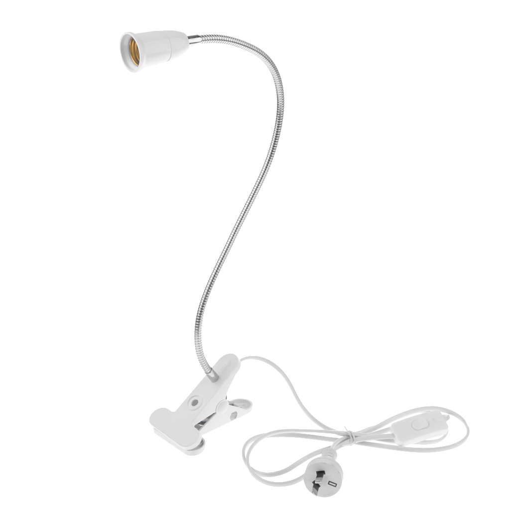 E27 Flexiable Light Holder Socket Simple Switch Design Clip Lamp with Touch Control AU Plug