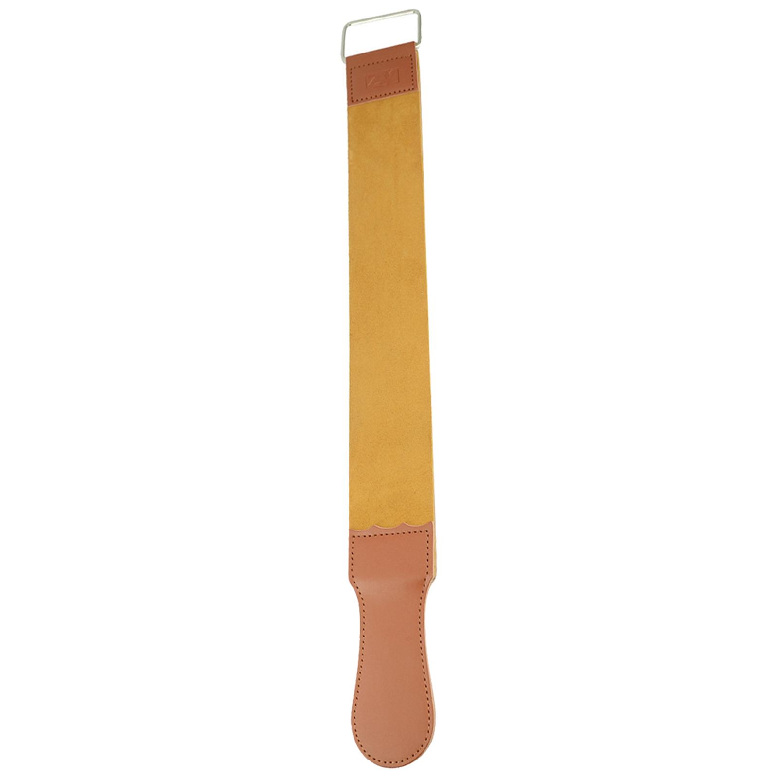 Straight Razor Strop Tension Handle Suede Side Double Layer Sharpening Strap for Shaver