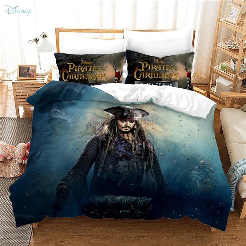 Caribbean Pirates Ship Print Details about   Grey Quilted Bedspread & Pillow Shams Set 