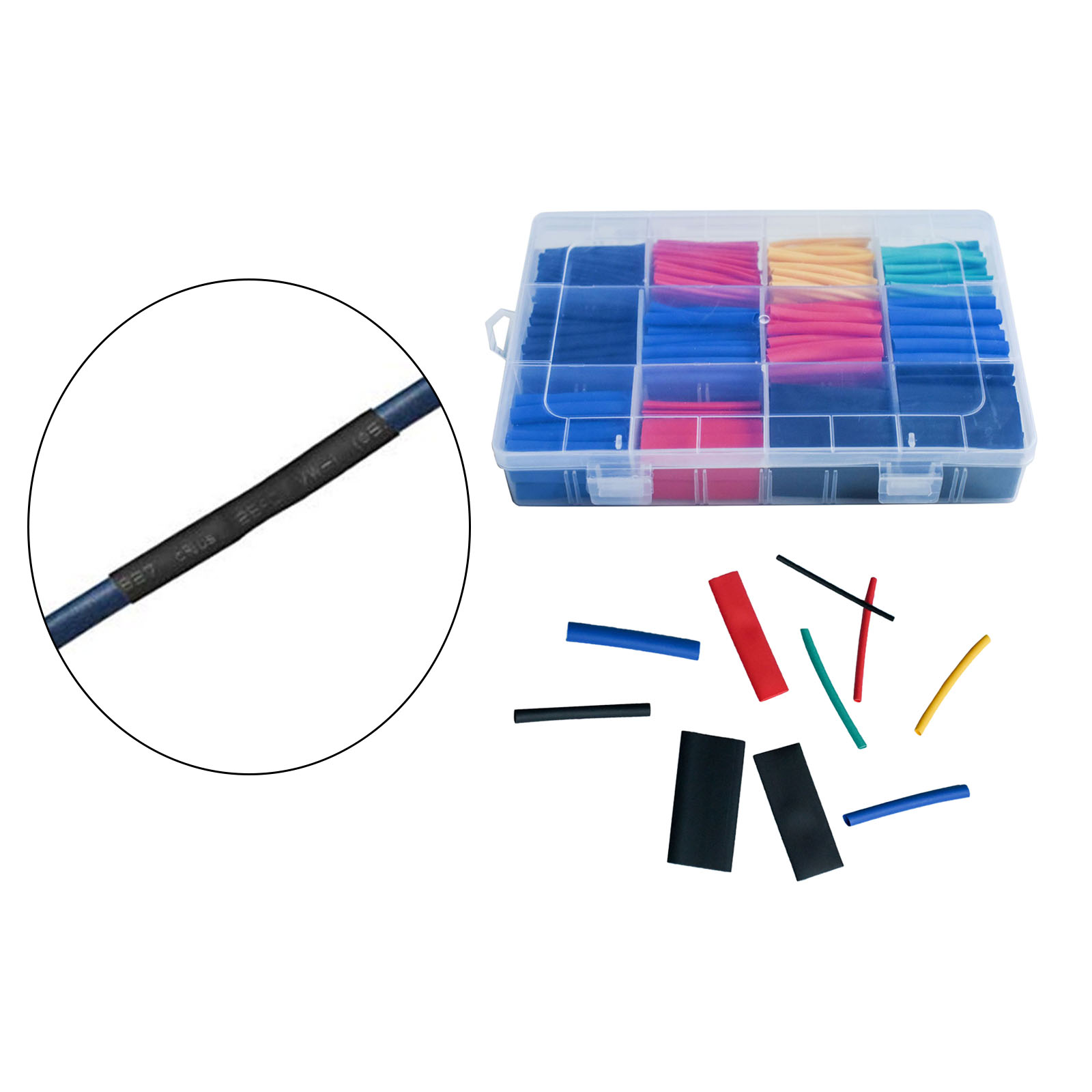 750x Heat Shrink Tubing Tubes Kit Insulation Protection with Storage Case