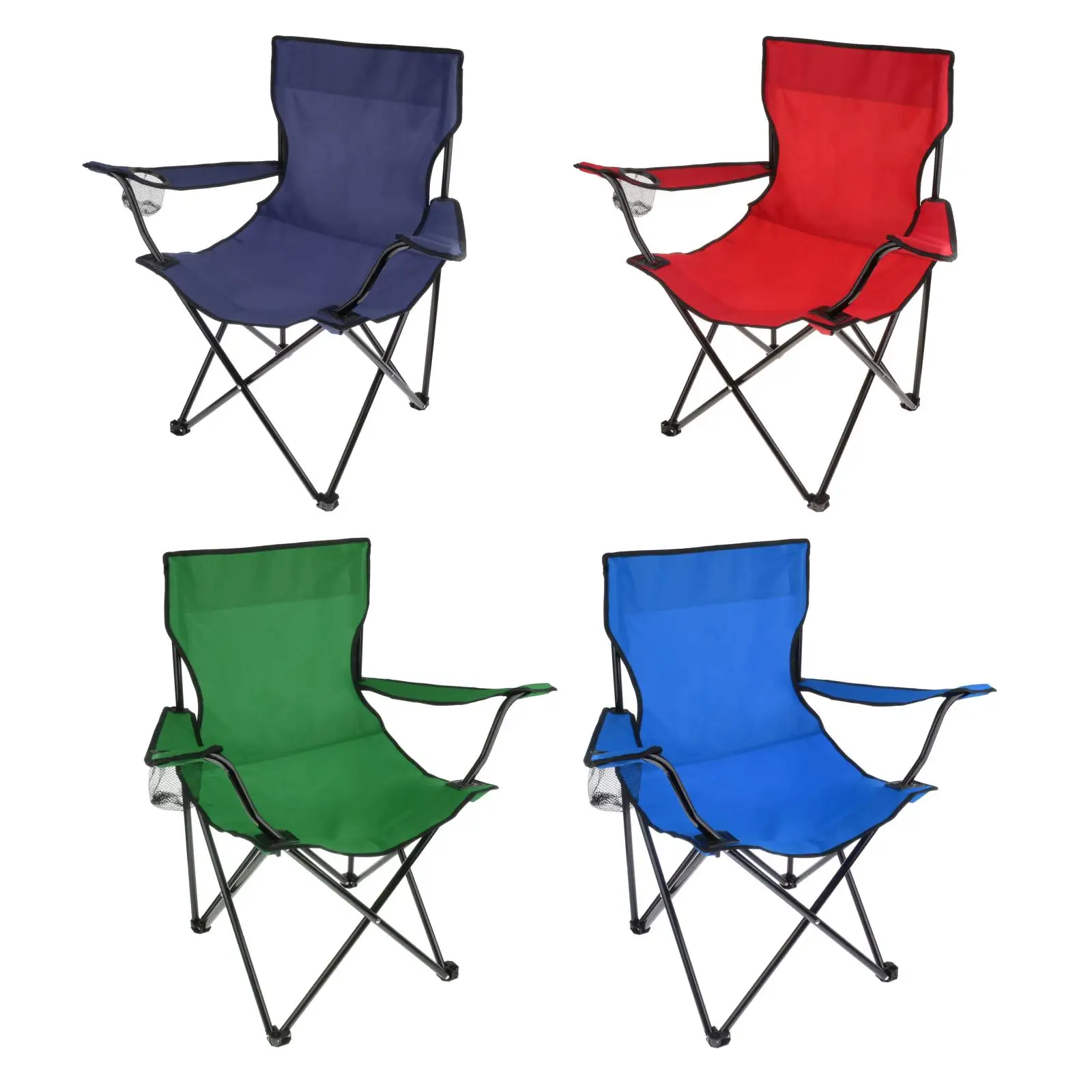 Patio Furniture Folding Camping Chair Beach Fishing Picnic Camp Seat Cup Holder