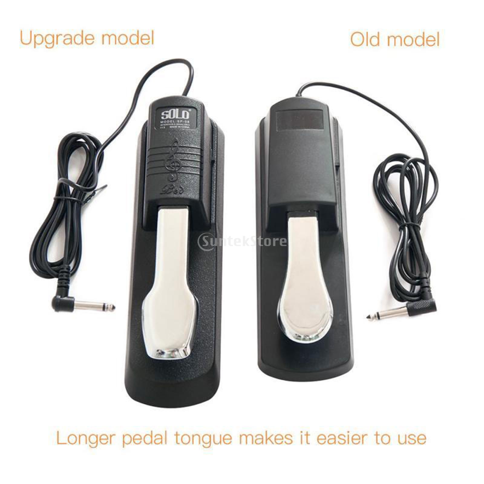 Heavy Duty Keyboard Digital Piano Sustain Pedal Foot Peda w/ Polarity Switch for Yamaha Piano