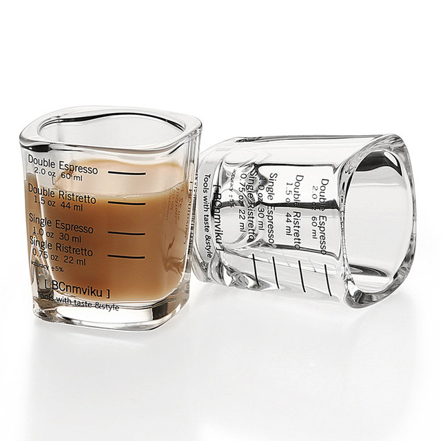 1pc Shot Glasses Measuring Cup Espresso Shot Glass Liquid Heavy Glass  Incremental Measurement