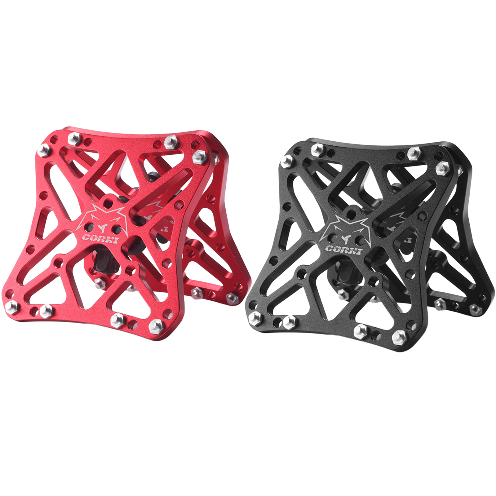 2pcs Durable Clipless Pedal Classic Delicate Aluminum SPD KEO Bicycle Clipless Pedal Platform Adapters Bike Cycling Accessories