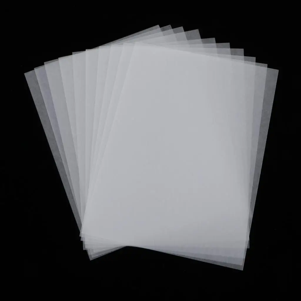 10pcs Half Transparent Shrink Film Sheets Shrinkable Paper Craft Fine Polish for Jewelry Making Supplies DIY Keyring Decor