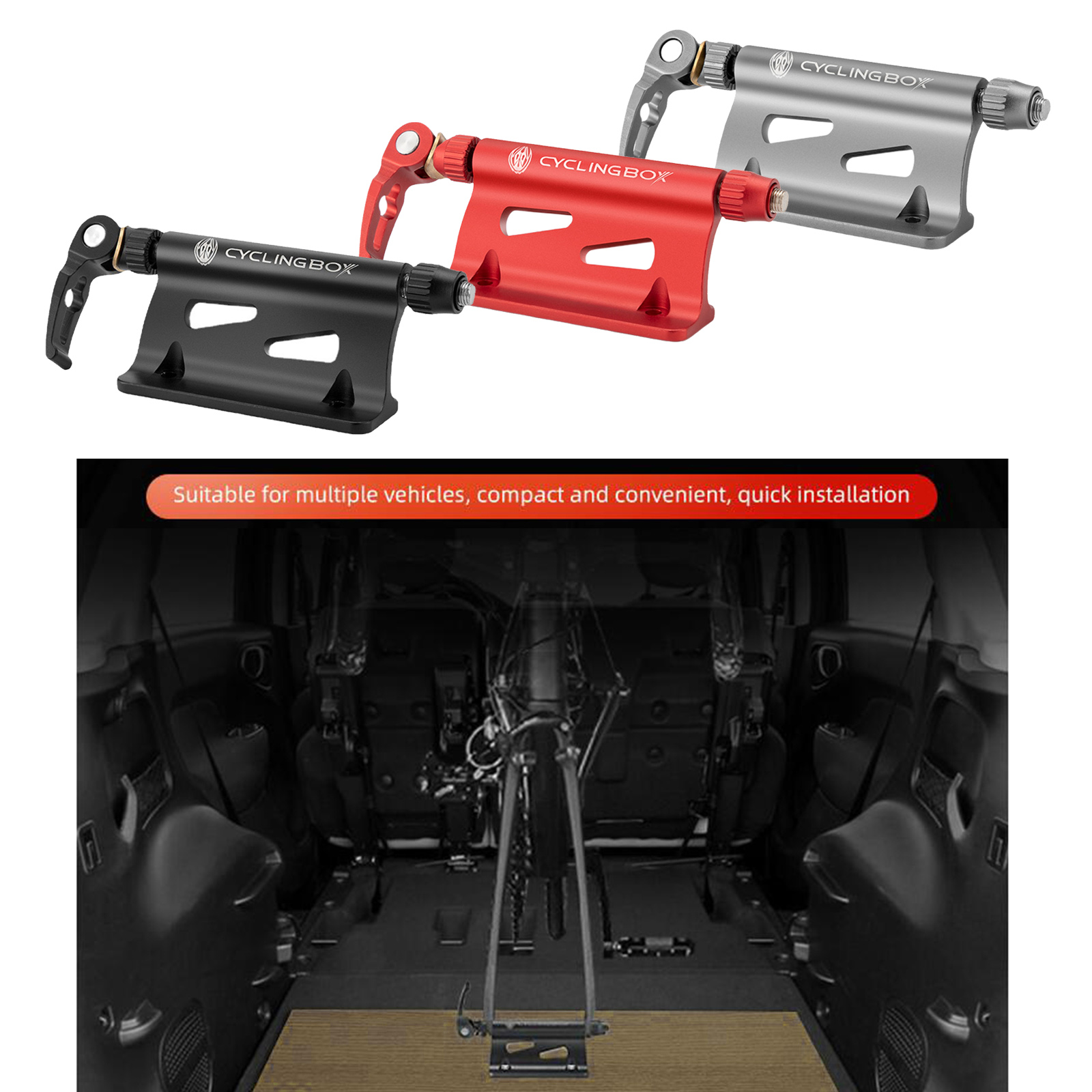 Car Roof MTB Bike Rack Quick-release Fork Installation Mount Holder Lock Truck Cycle Mount Bracket Block Bicycle Accessories