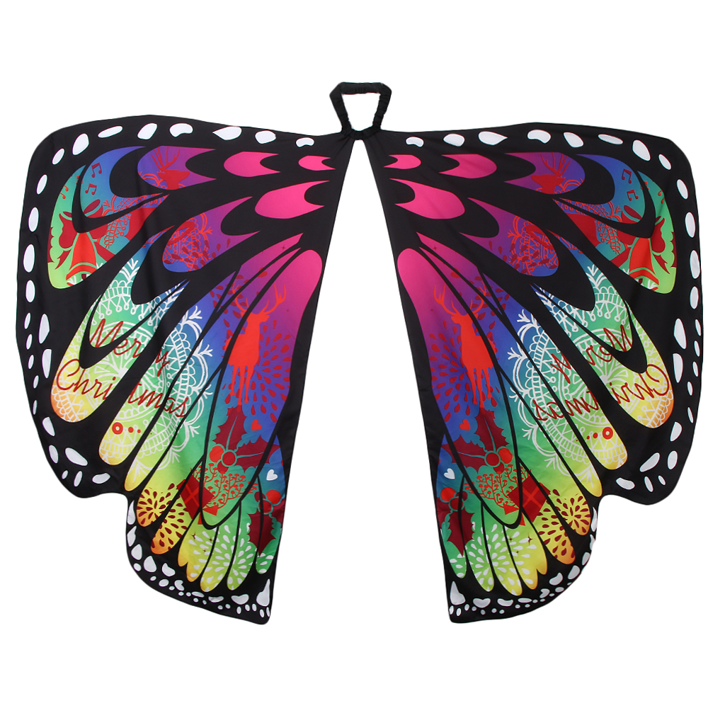 Women Soft Butterfly   Shawl Fairy Ladies Costume Accessories for Christmas