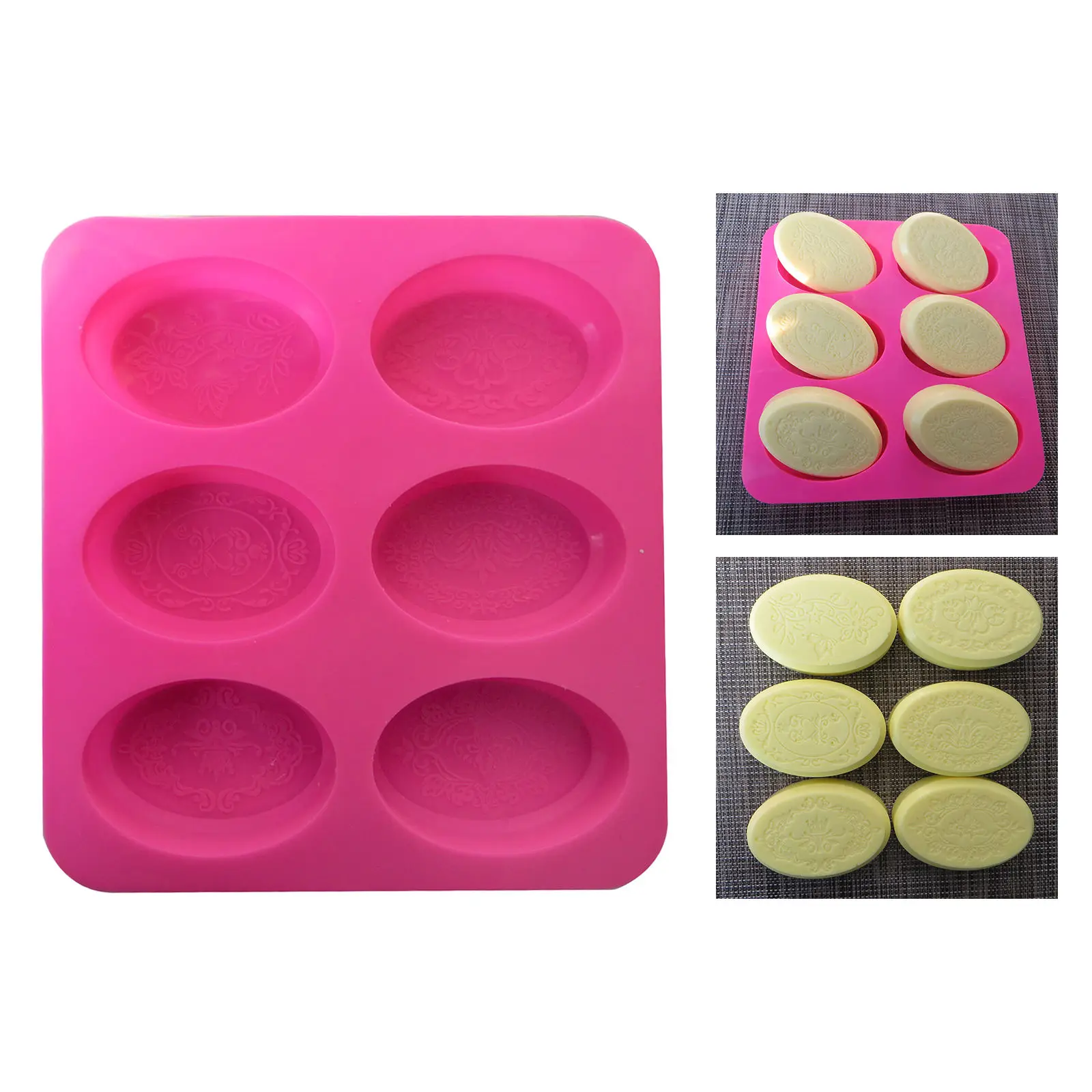 7-Cavity Lace Silicone DIY Epoxy Resin Casting Soap Molds Handmade for Candy Soap Candle Chocolate Making Supplies