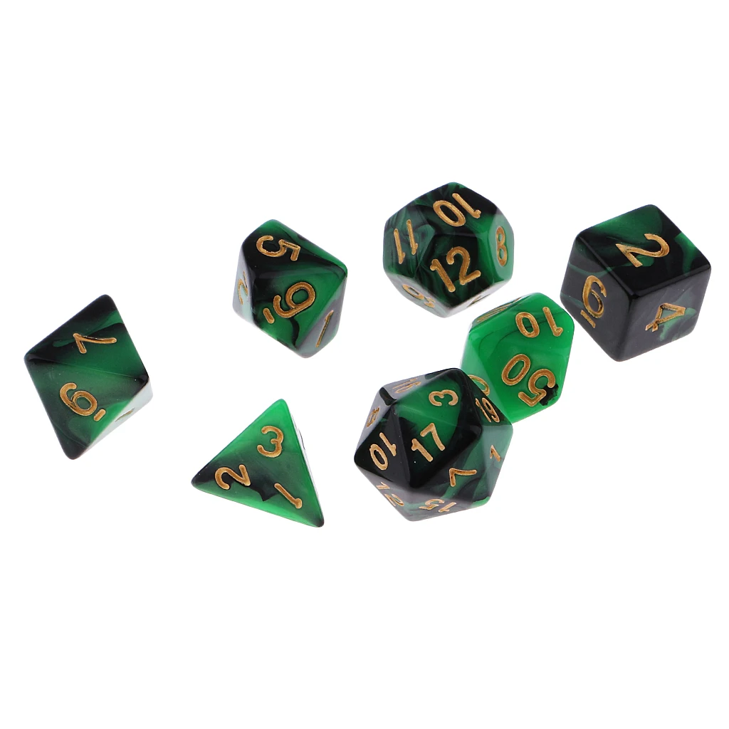 7x Multi-sided Dice Polyhedral D4-D20 for Party Board Table Game MTG DND Toy