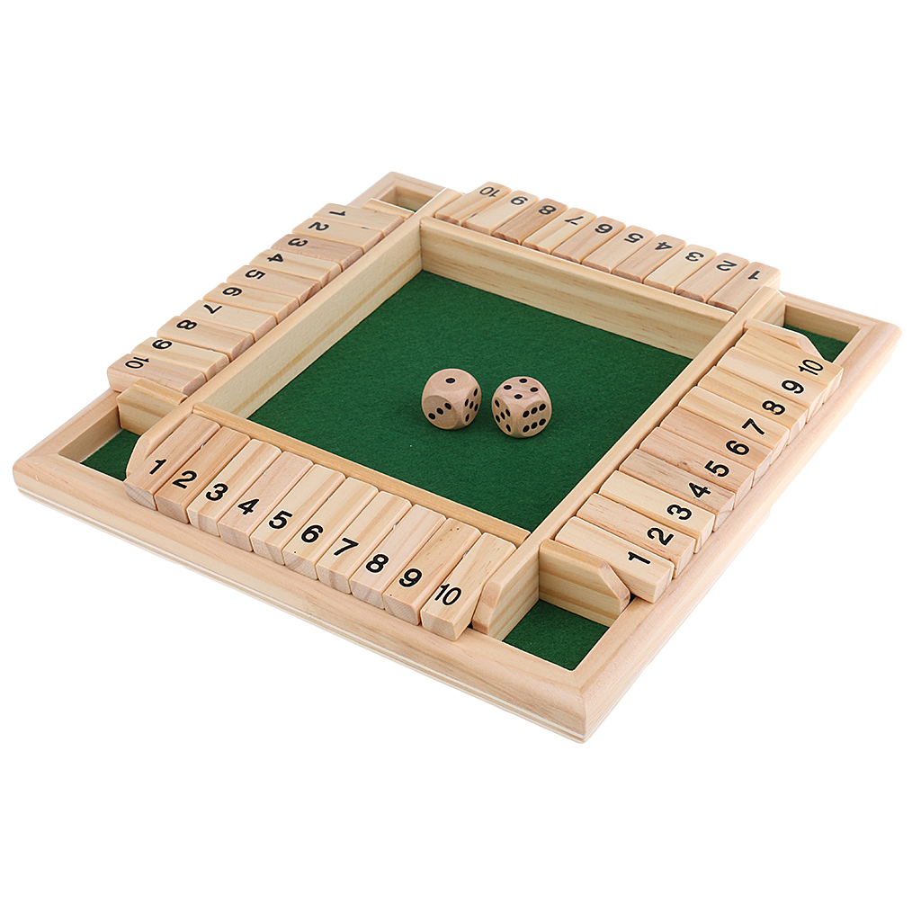 Classic Shut The Box Wooden Board Drinking Game Dice Kids Toy Christmas Gift