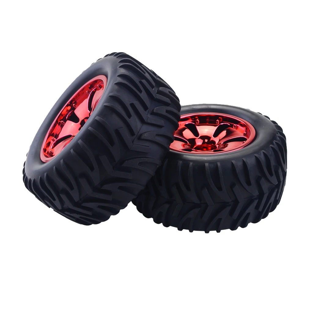 2pcs Monster Trucks Wheel Rim&Rubber Tyre for 1/10 ZD Racing HPI