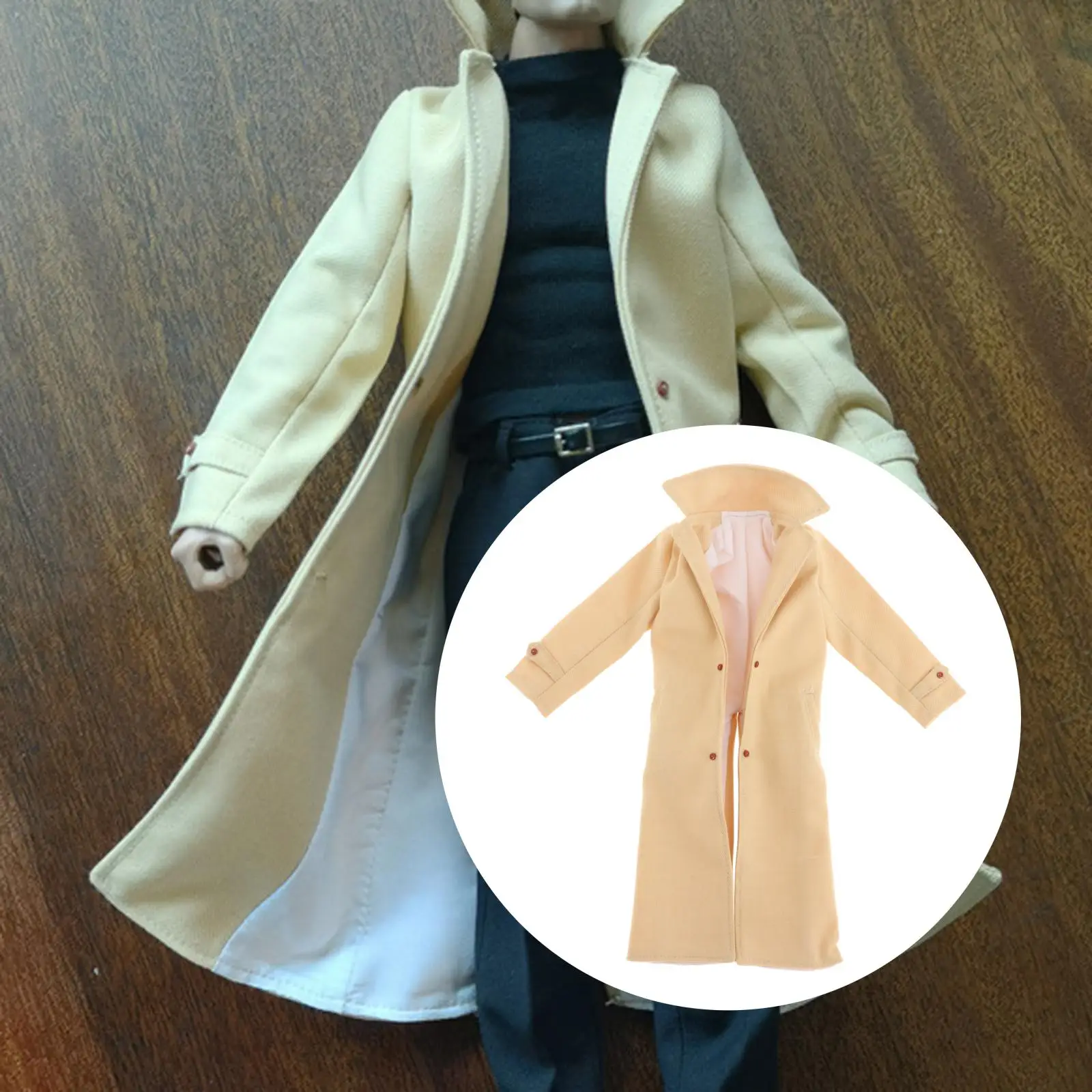 1/6 Scale Trench Coat for Hot Stuff TTL Enterbay 12`` Man Action Figures Body Clothes Accs