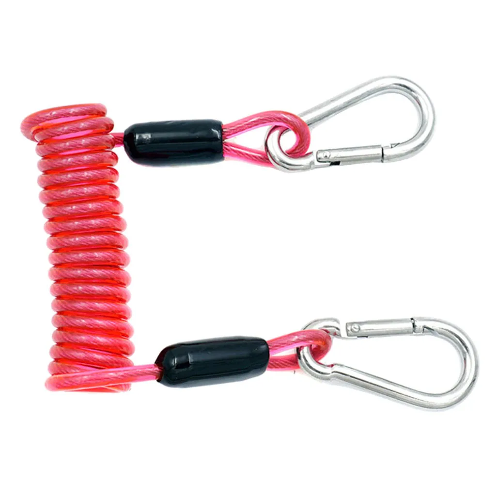 MagiDeal Professional Scuba Diving Spiral Spring Coil Lanyard Safety Emergency Tool for Outdoor Climbing Underwater Photography