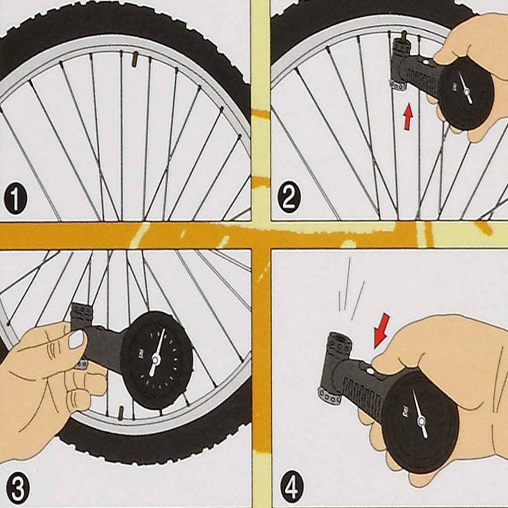 Universal Tire Pressure Gauge - 160 PSI, 2 in 1 Suitable for Both Presta and Schrader Valve