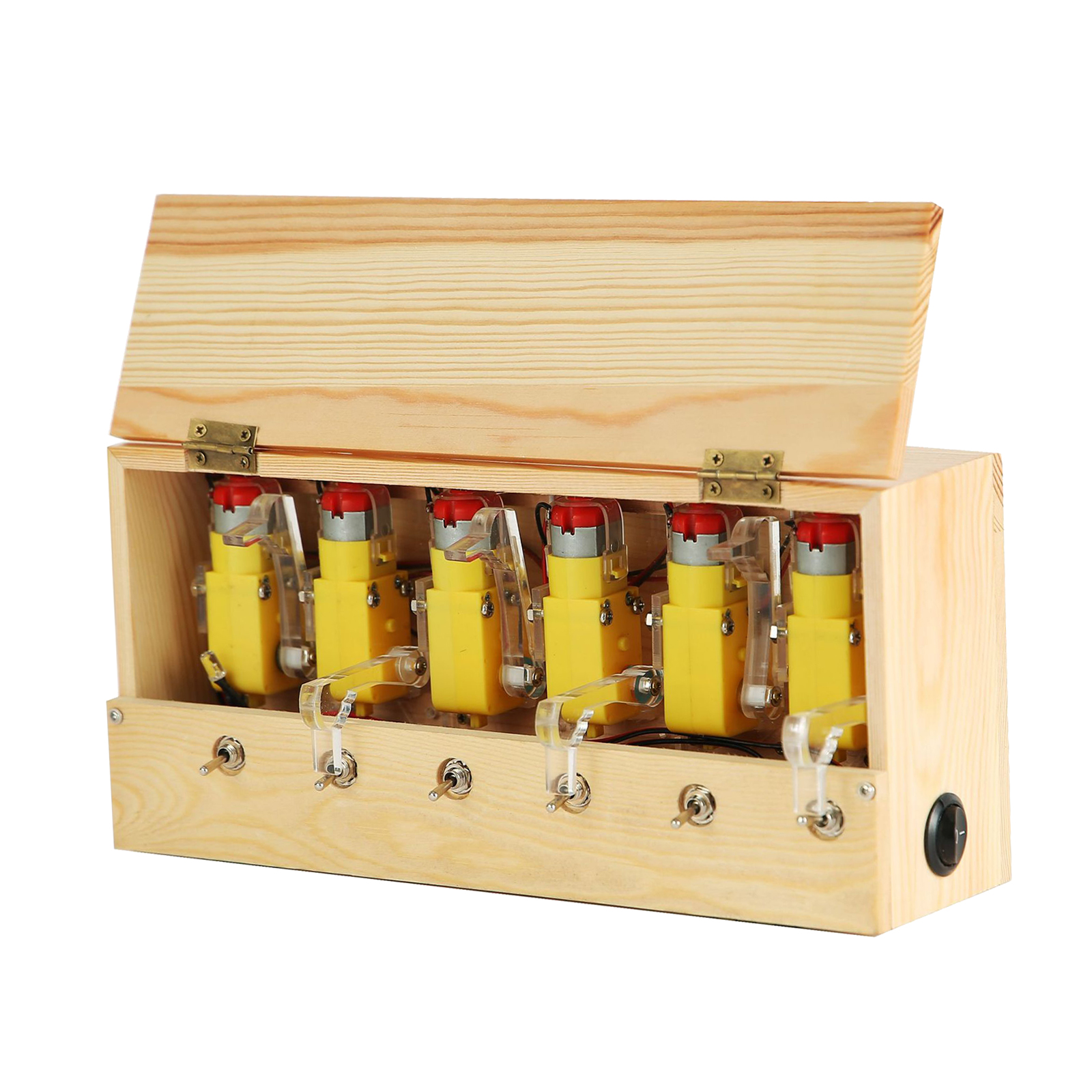 Useless Box Leave Me Alone Machine Box Natural Wooden Toy for Desk Toys