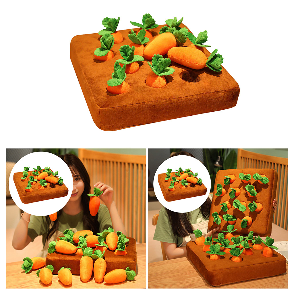 Carrot Plush Toy Montessori Toys for 1 Year Old Toddlers Creative Pull Up Carrots Plush Toy