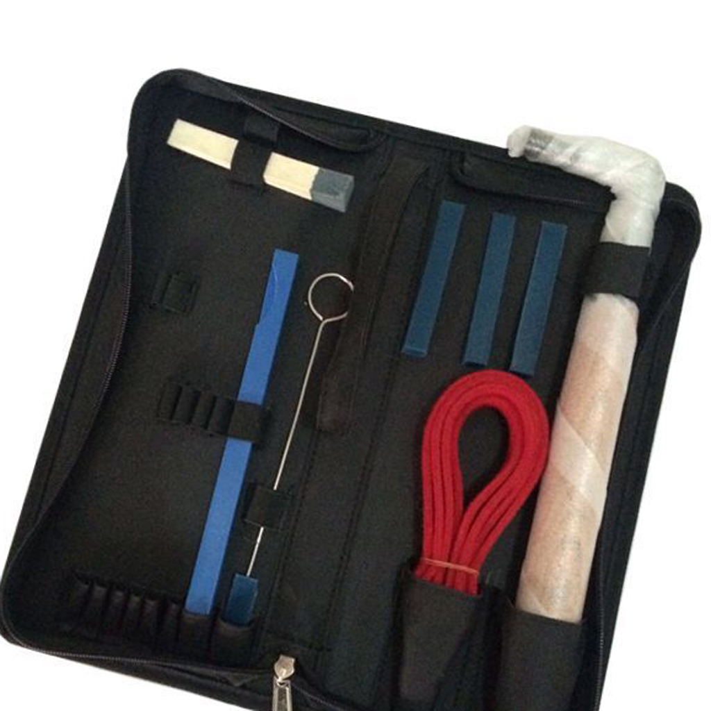1Set Piano Tuning Kit Tools (8 Items) Professional Lever Wrench Hammer,Felt Mutes, Rubber Mute,Mute Clamp