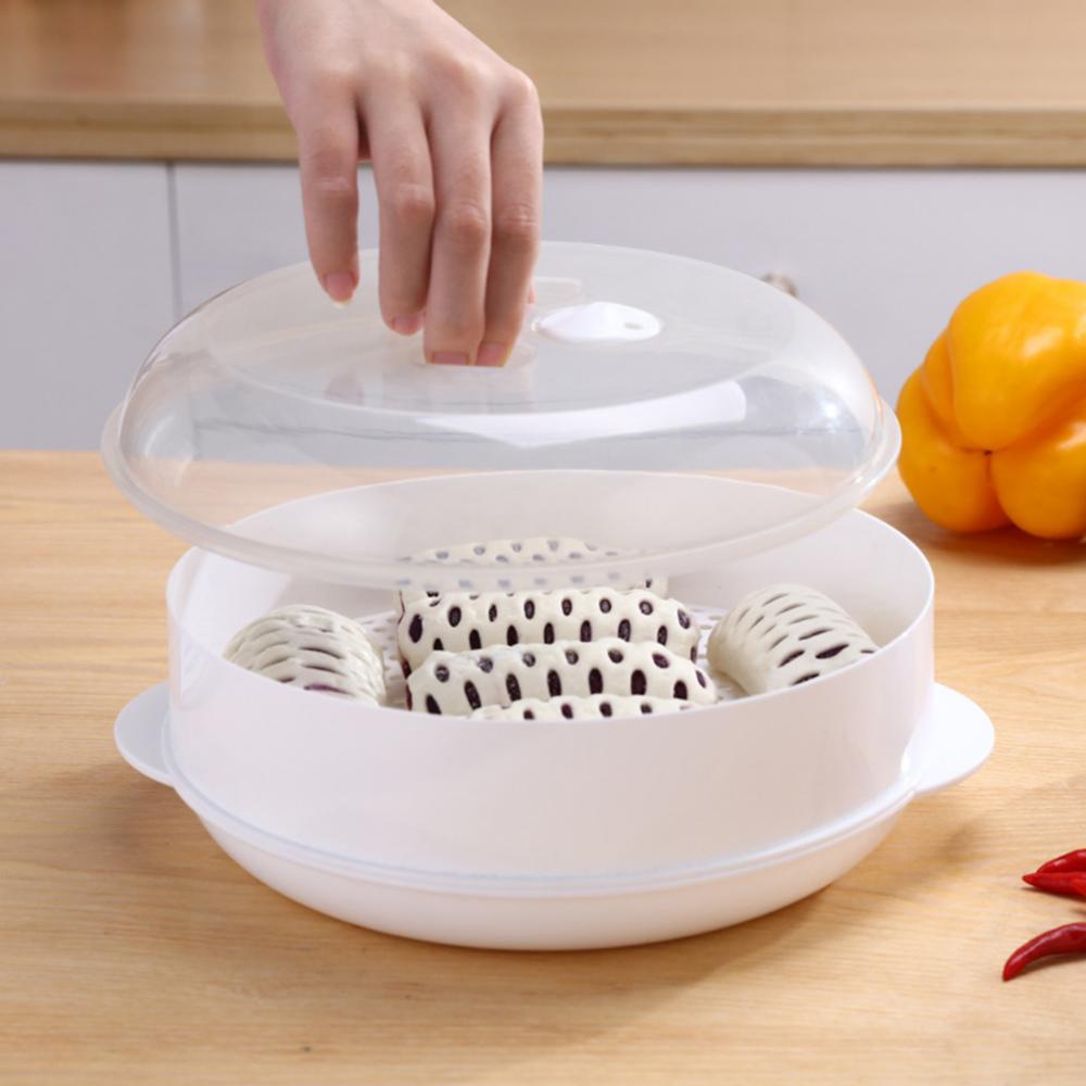 40%HOTRound Single/Double Tier Microwave Food Steamer Kitchen Veggies Fish Cookware 40%HOTRound Single/Double Tier Microwave Food Steamer Kitchen Veggies Fish Cookware