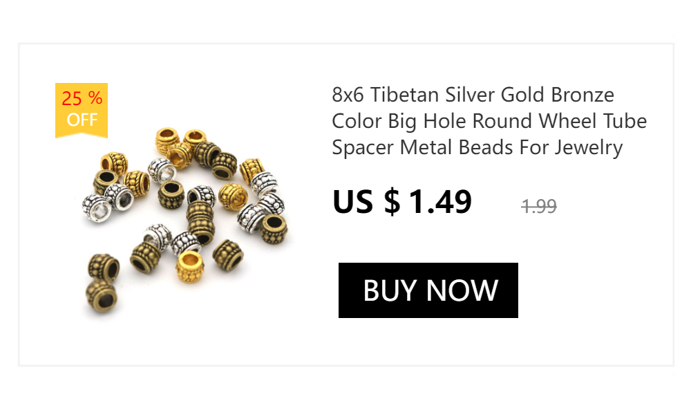 50PCS Tibaten Silber Runde Lose Dichtung Metall Spacer Perlen Für Schmuck Machen Diy Armband Halskette Zubehör Finden Großhandel – Detail 14