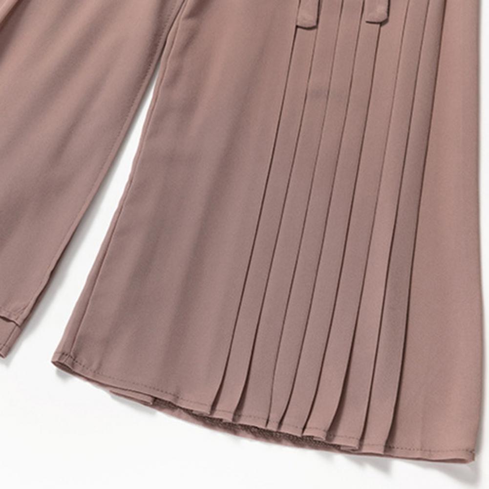 calça plissada, de chiffon, tamanho grande, para primavera e verão, 2021