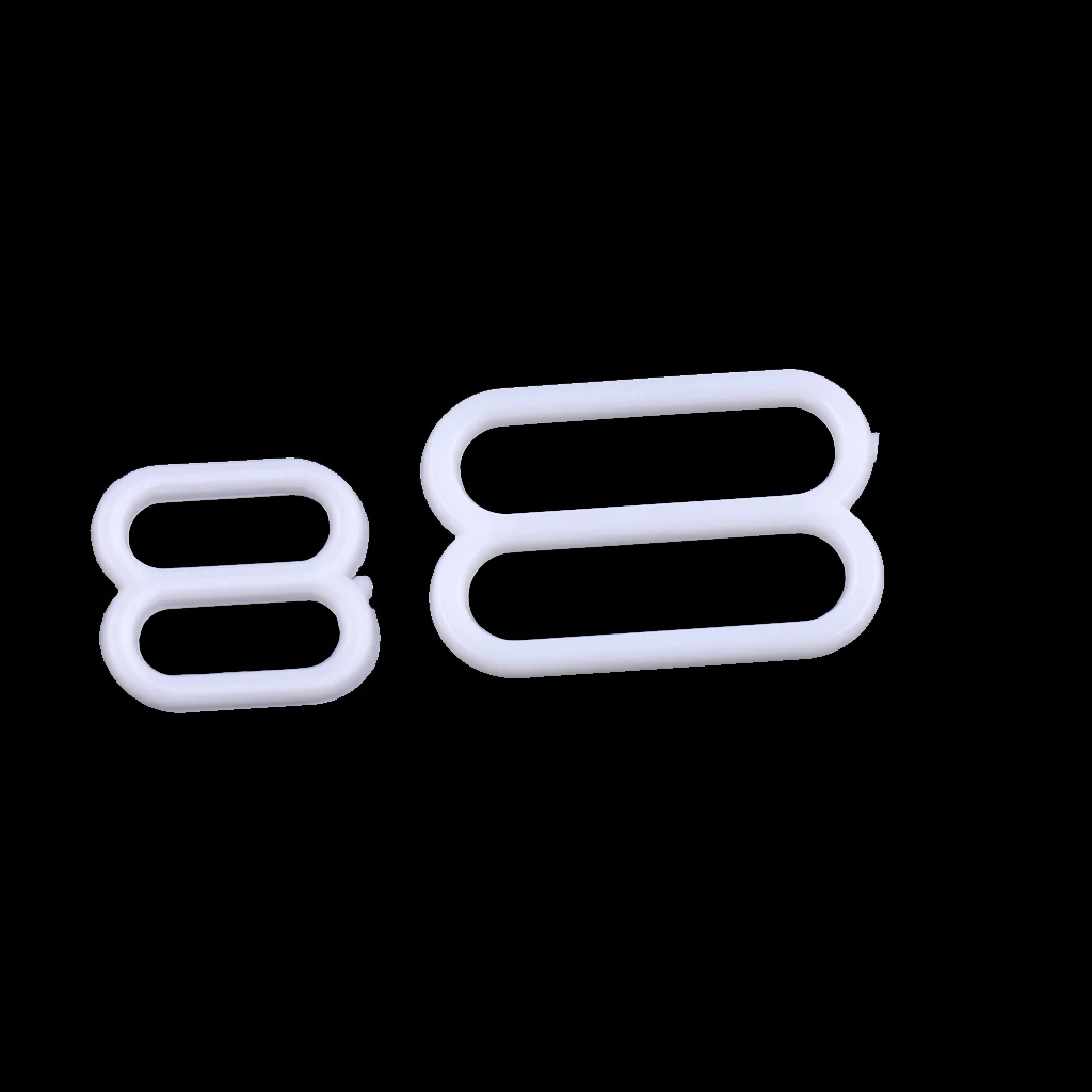 100Pcs 8mm/15mm Plastic Bra Headband Replacement Adjustment Buckles Underwear Sliders Rings Clips Sew Lingerie Bikini Adjusters