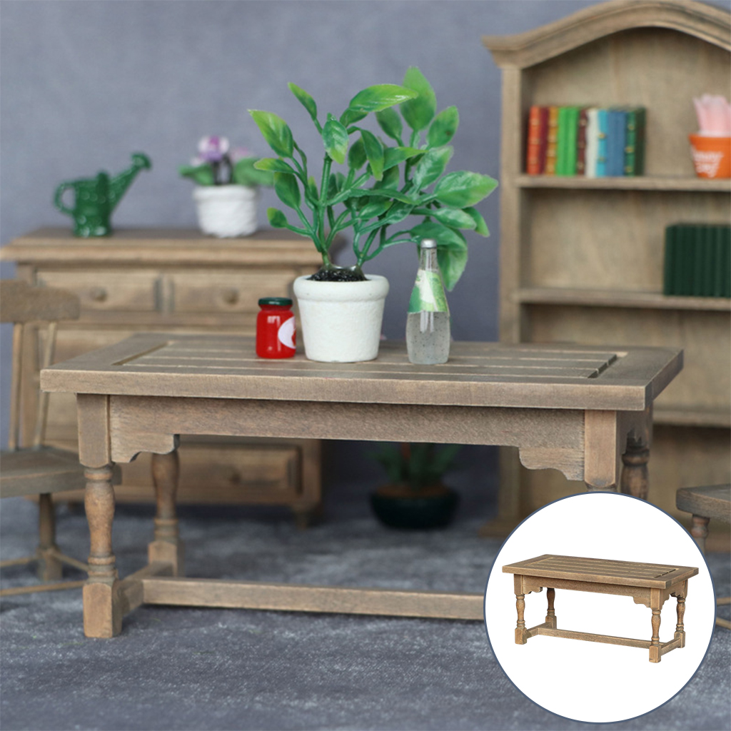1:12 Dollhouse Miniature Dining Table Chair Model Set Doll Accessories Pretend Play Hobby Toys Gift