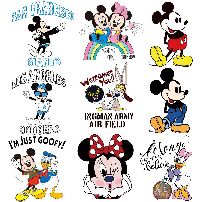 Patch Mickey Mouse untuk Pakaian Stiker 
