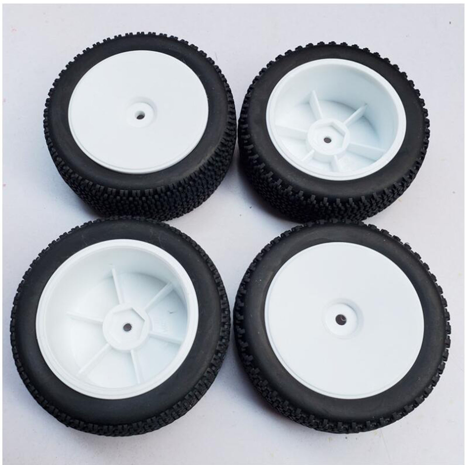 4 Set of RC Car Rubber Tires Replacements for Wltoys 144001 Hobby Car Crawler Parts