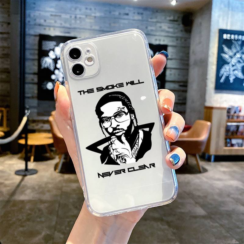 pop smoke Phone Case For iphone 14 13 12 11 8 7 plus mini x xs xr pro max Transparent soft iphone 11 cover