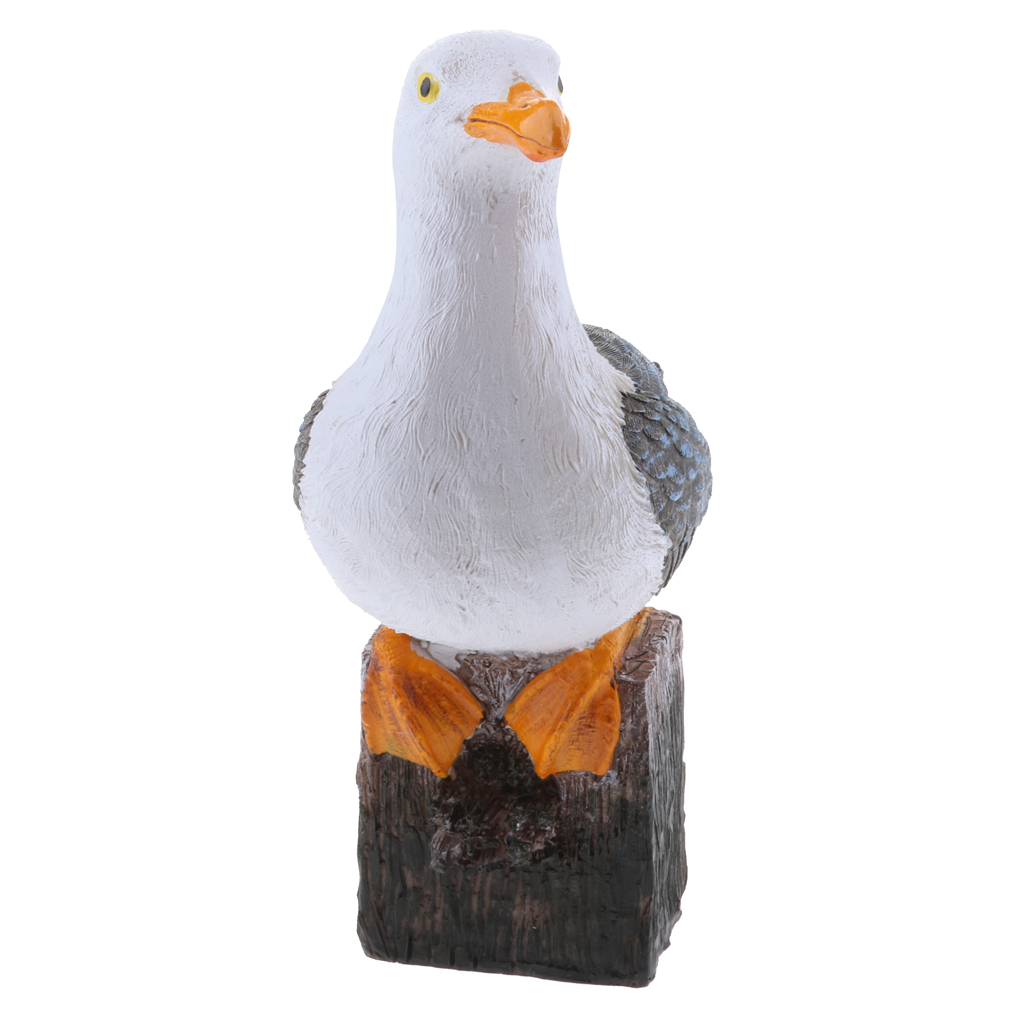 Garden Lawn Patio Craft Landscape Seagull Decor Statue Animal Figurines Figure Sculpture Ornament