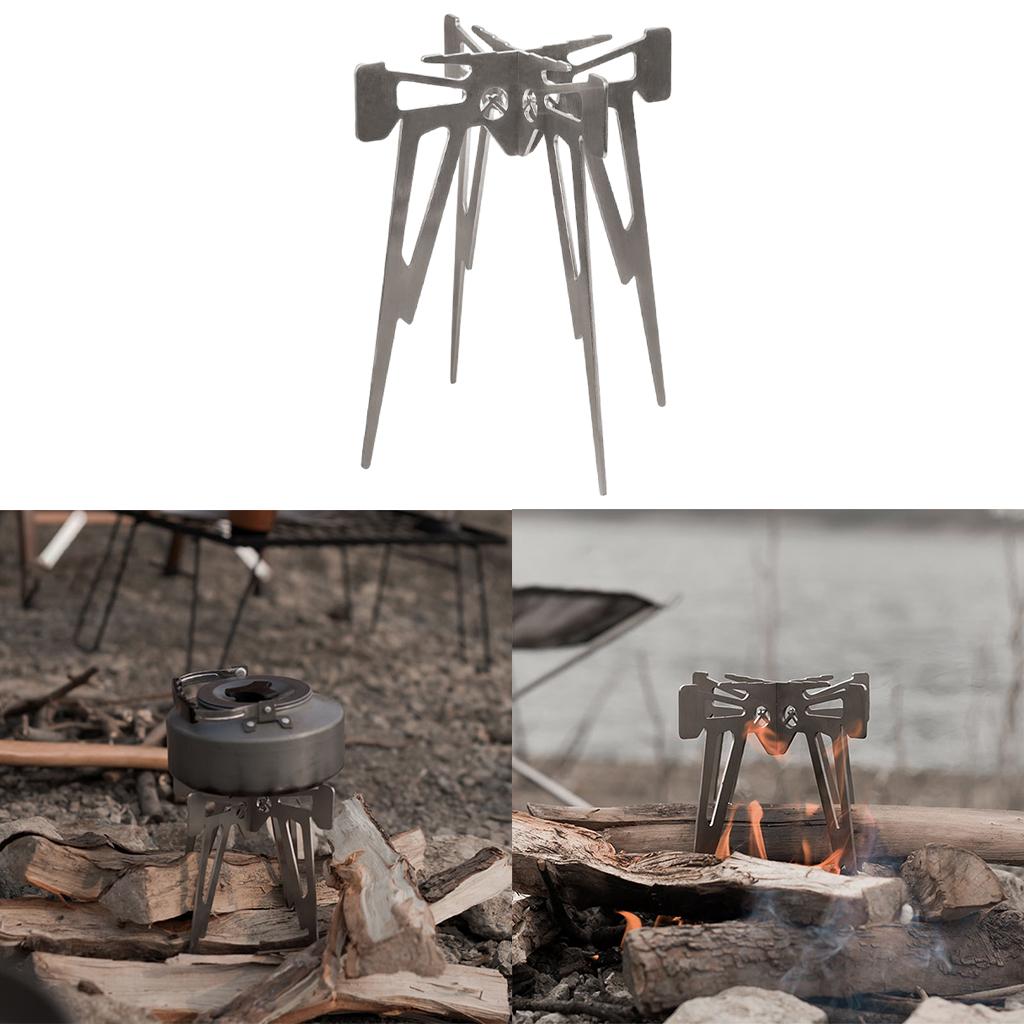 Mini Stove Cross Stand Burner Bracket Holder for Outdoor Camping Backpacking