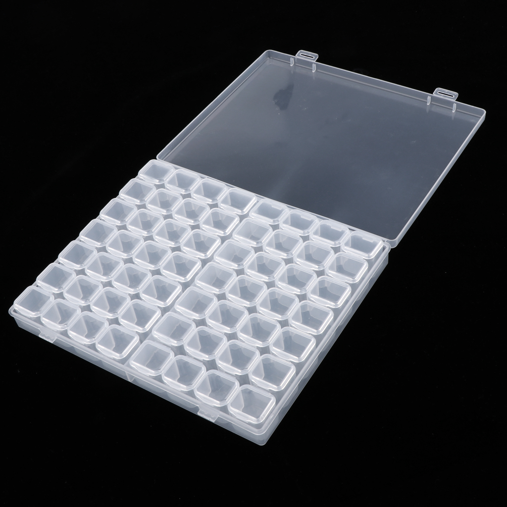 56 Grids Jewelry Dividers Box Organizer Adjustable Clear Plastic Bead Case