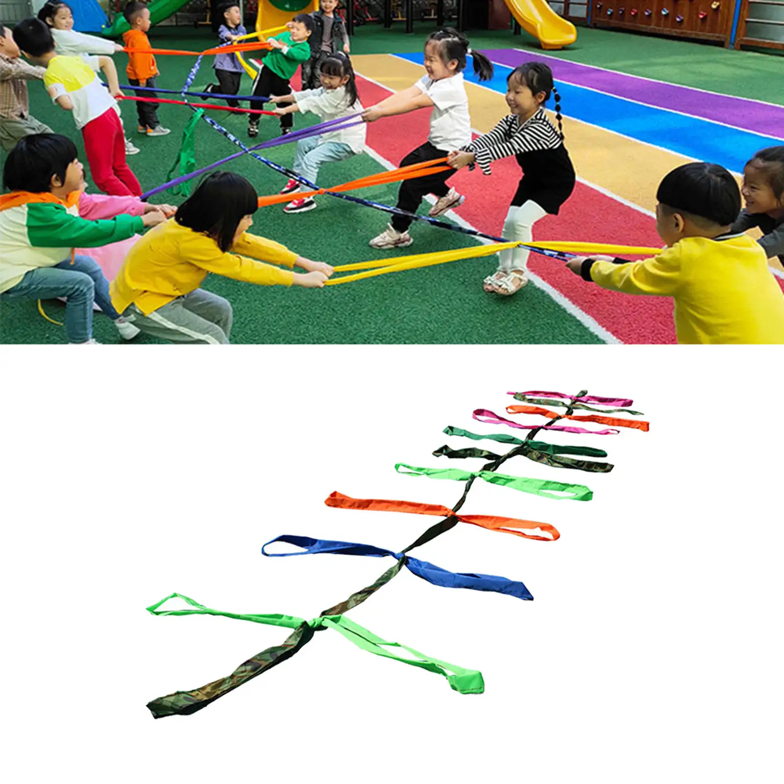 Tug of War Rope Team Building Group Play Yard Game for Teachers Kids Toddler