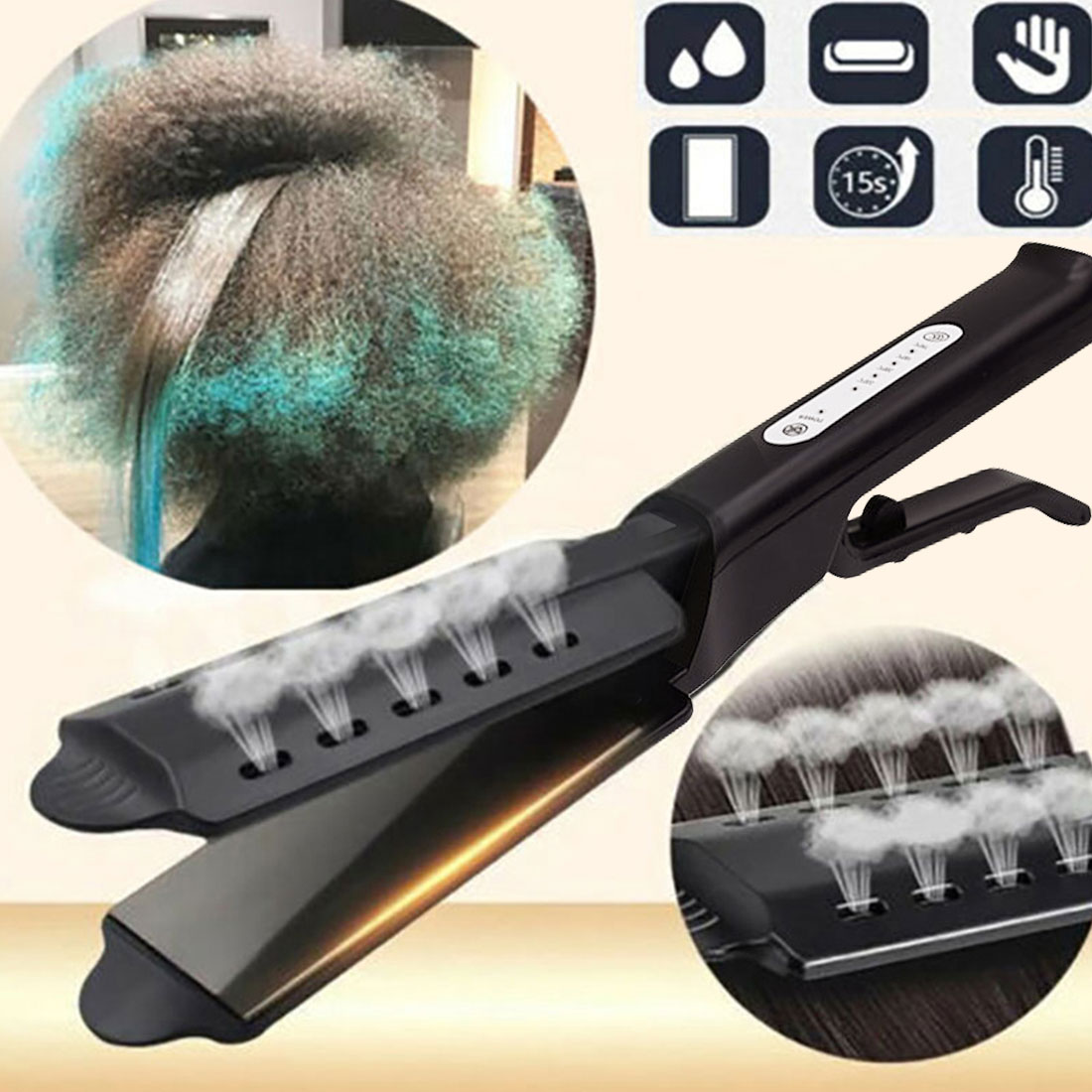 engrenagem cerâmica turmalina iônica estilo cabelo liso