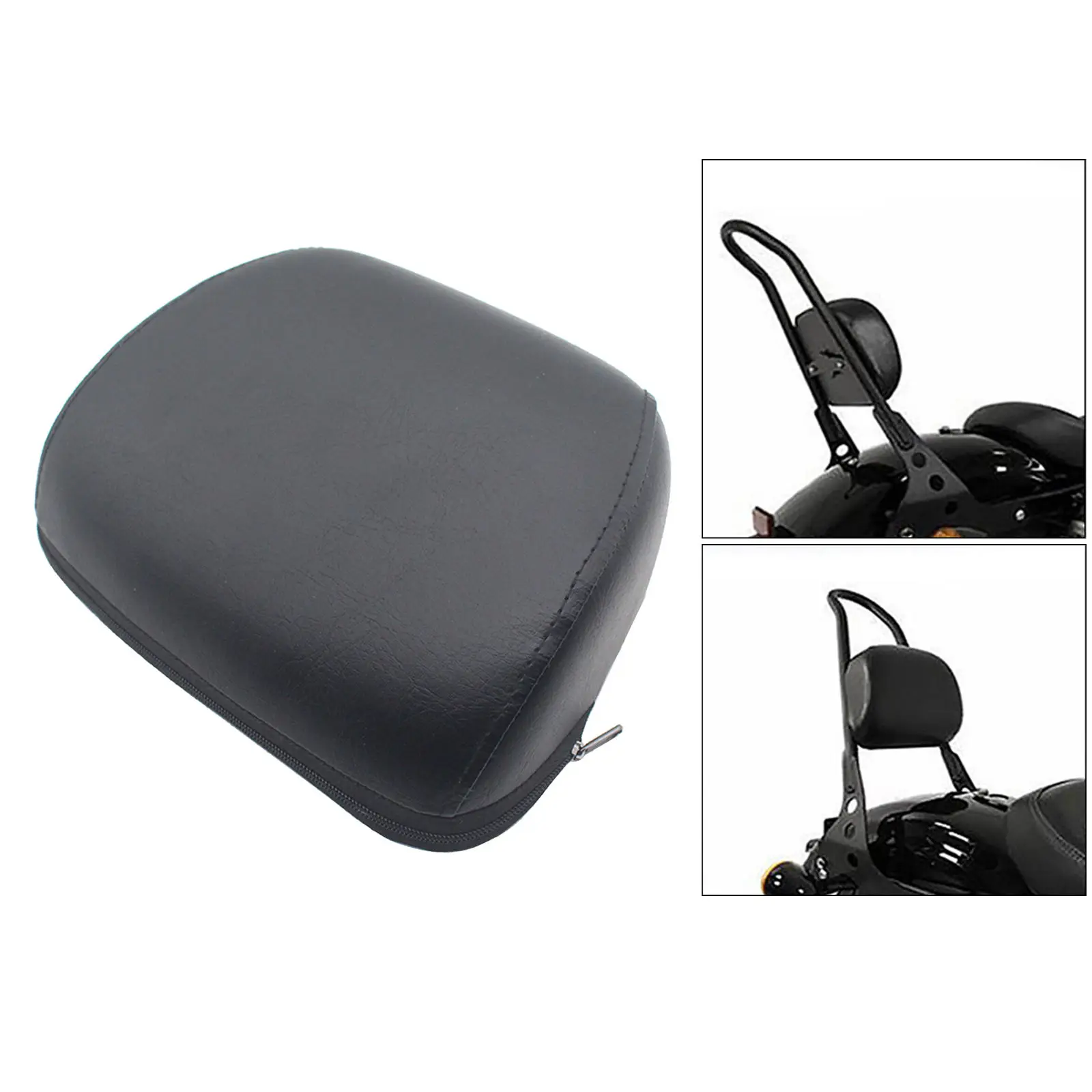 Universal Backrest Pad, Pads Back Rest PU Leather Detachable Fit for Harley 883 1200 48 Motorcycle Parts Comfortable