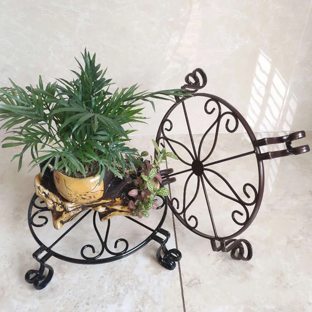 Set of 2 Plant Stand European Desktop Flower Pot Stand Flower Shelf Plant Stand Home Garden Decoration