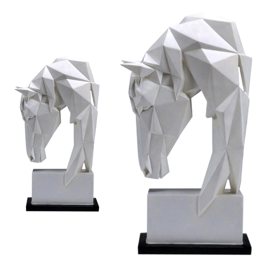 Modern Art Horse Head Sculpture Ornament Figurine Statue Bedroom Decor