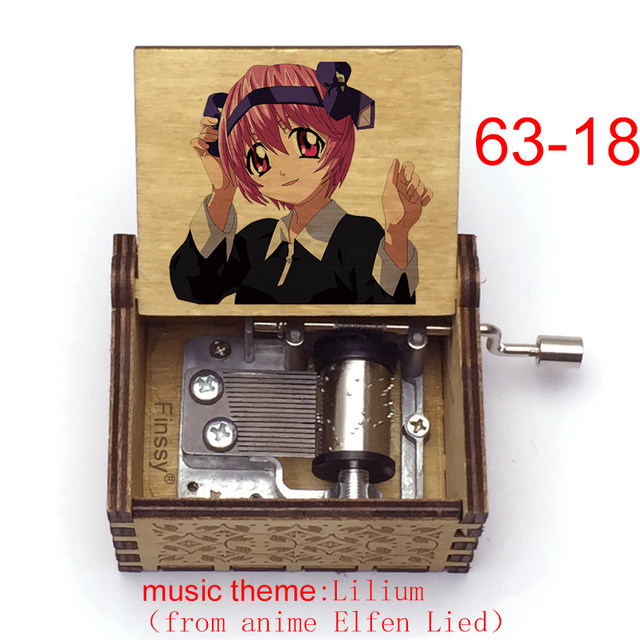 Caixa de música de madeira para crianças, movimento musical dourado Elfen  LIED, brinquedo mecânico Lilium, presente de Natal e ano novo feminino -  AliExpress