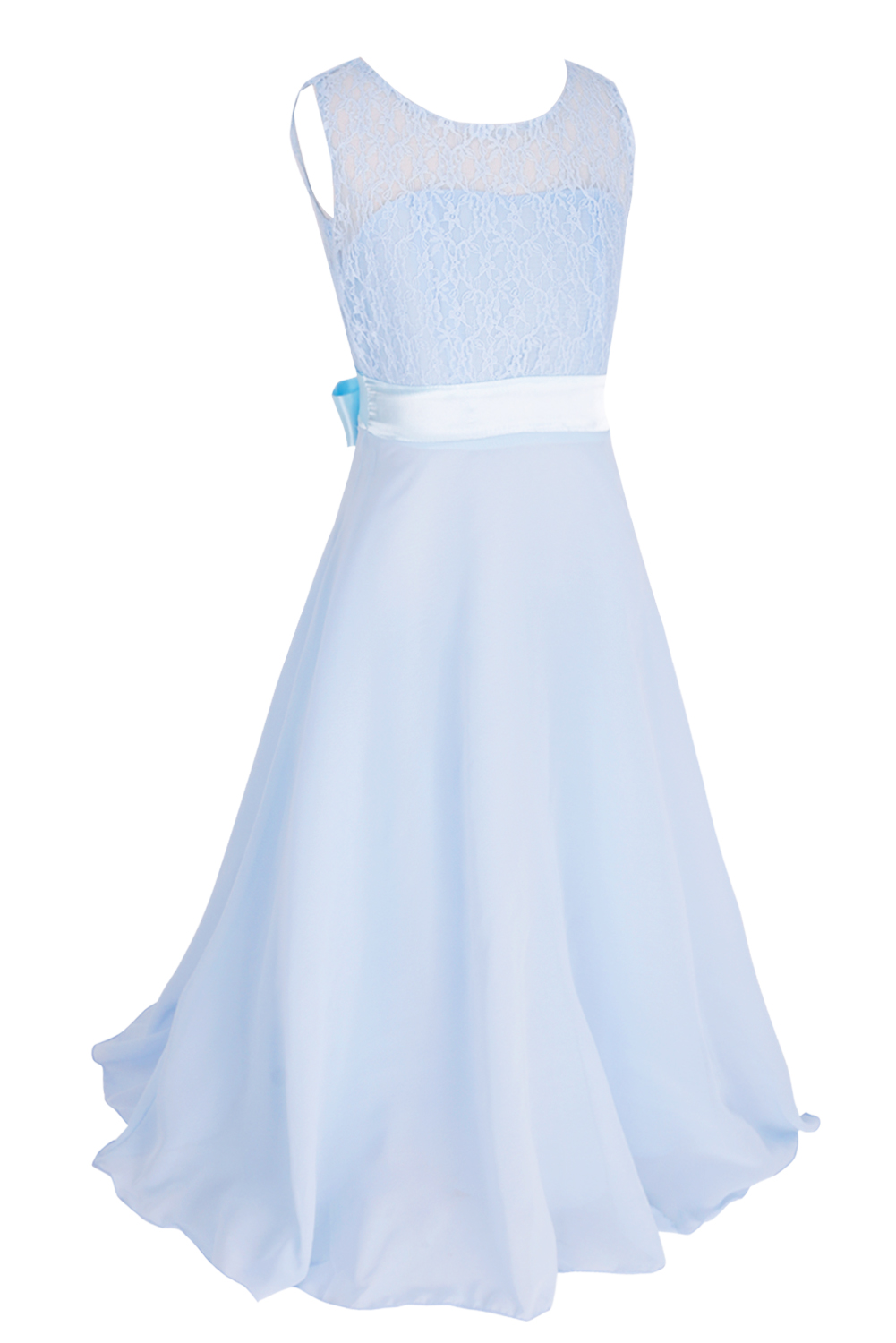 Kid Elegante Brautjungfer Blume Mädchen Kleider Für Mädchen Abend Party Hochzeit Kleid Teenager Kinder Lange Prinzessin Kleid 4-14 jahr – Detail 31